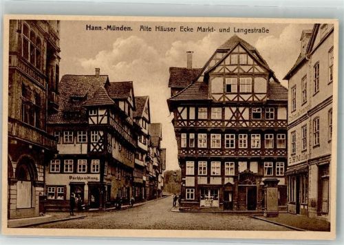 Hann Münden Alte Häuser Ecke Markt- u. Langestraße
