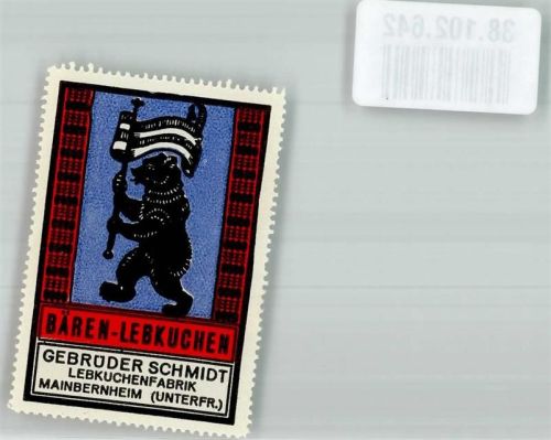 Mainbernheim Gebrüder Schmidt Bären-Lebkuchen Tiere vermenschlicht