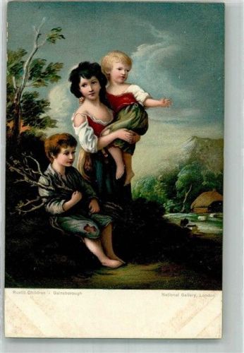 London sign. Gainsborough Kinder vom Lande Bäuerliches Leben in der National Gallery