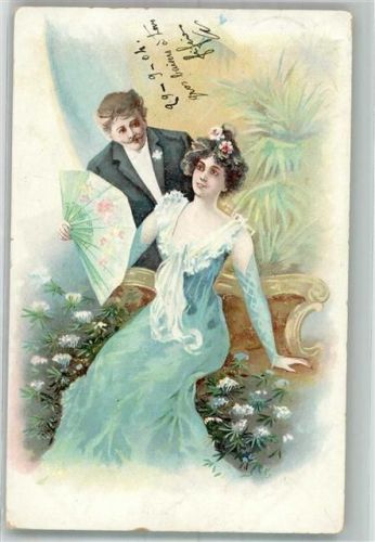 1904 Junge elegante Frau mit einem interessierten Mann