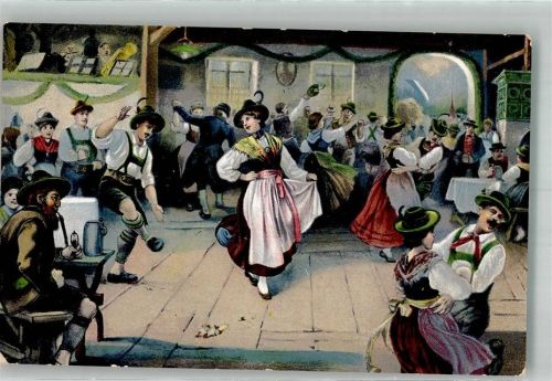 Volkstanz Tracht Künstlerfotochrom Z 1212