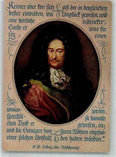 Porträt von Gottfried Wilhelm Leibniz Allianz Lebensversicherung Bildnisfolge Deutsche Männer Deutsche Worte