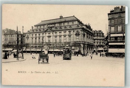 Rouen Litfaßsäule Le Thétre des Arts Straßenbahn