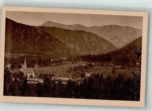 Kreuth 1923 mit St. Leonhard Kirche Blauberg und Halserspitze Verlag August Zerle Nr. 8466 Maschinenstempel