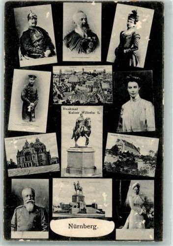 W8500 Nürnberg Kaise Wilhelm II Kronprinzessin Cecile Kronprinz Wilhelm Oberflächenschaden Adel Kaiser Wilhelm I Gebrauchsspuren