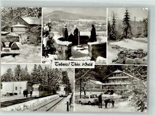 Tabarz 1986 Straßenbahn Auto Gasthaus