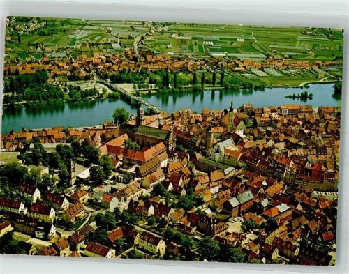 Kitzingen Fliegeraufnahme der Altstadt um die Kirche St. Johannes der Täufer