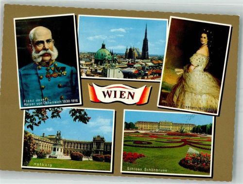 Wien Portrait des Kaisers und von Kaiserin Elisabeth Stephansdom Hofburg Schloss Schönbrunn