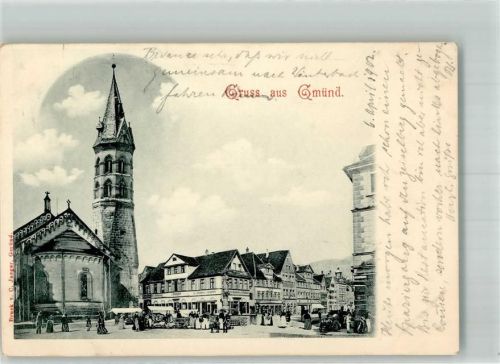 Gmünd 1902 Marktszene