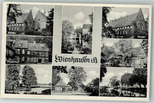 Wienhausen Wasser- Mühle Kloster Bootshaus Aller