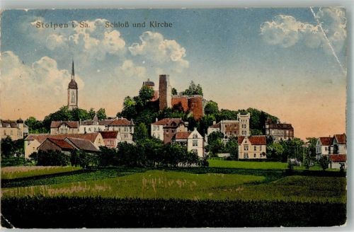 Stolpen 1915 Schloss Kirche