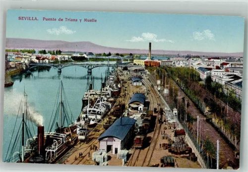 Sevilla Hafen Eisenbahn Puente de Triana y Muelle