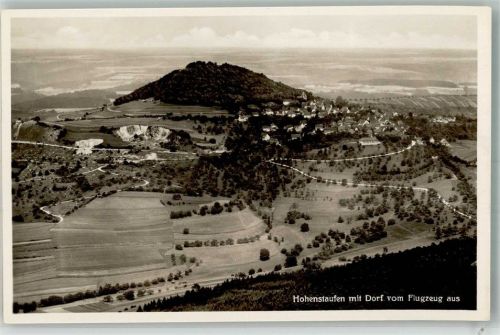 Hohenstaufen Fliegeraufnahme von Ort und Berg