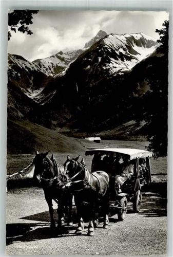 Einödsbach 1960 Pferde- Wagen Stellwagen Trettachpitze