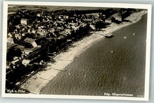 Wyk 1939 Fliegeraufnahme von Ort und Strand