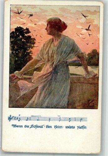 Volkslied Wenn die Schwalben heimwärts ziehn Nr. 1379