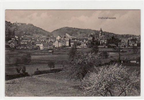 Waltershausen Waltershausen i. Thür. Totalansicht Kirche gelaufen 1913. Gute Erhaltung.