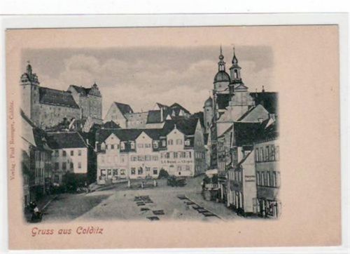 Colditz Colditz mit Blick auf den Markt. ungelaufen um 1900 Gute Erhaltung.