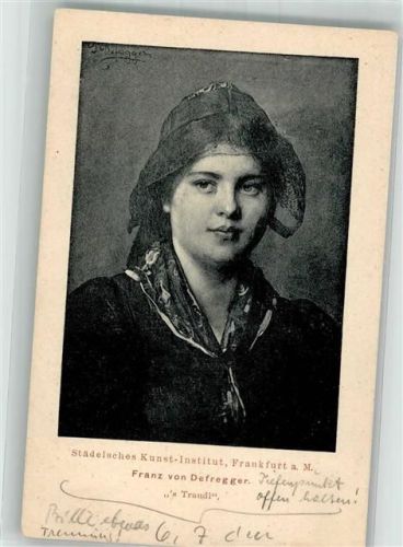 Frankfurt Das Mädchen Traudl im Städelschen Kunst-Institut Künstlerkarte