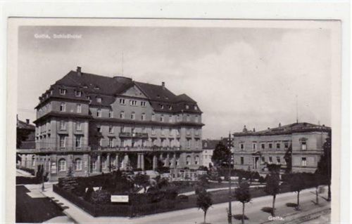 Gotha Fotokarte von Gotha. Partie Schloßhotel ungelaufen Top Erhaltung.