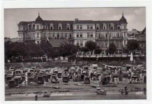 Ahlbeck Ostseebad Ahlbeck mit Hotel AhlbEcke r Hof gelaufen 1932. Top Erhaltung.