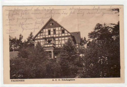 A. E. G. Erholungsheim in Falkensee gelaufen 1924. Gute Erhaltung.