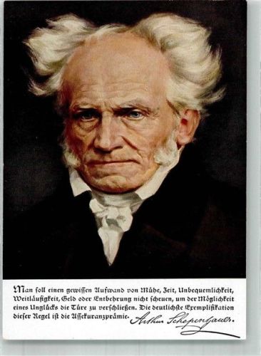 Porträt von Arthur Schopenhauer Allianz Lebensversicherung Bildnisfolge Deutsche Männer Deutsche Worte