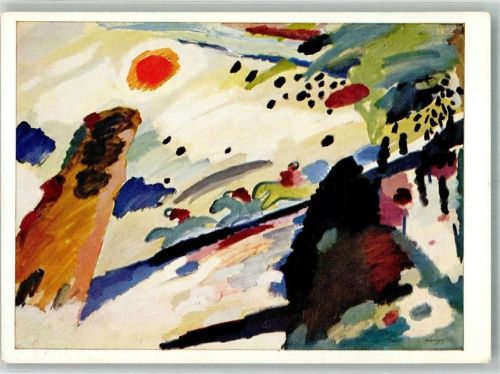sign. Kandinsky, Wassilij Romantische Landschaft Verlag Hanfstaengl Nr. 551