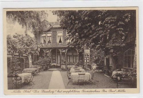 Treseburg Treseburg mit Müllers Hotel Zur Treseburg. gelaufen 1930. Gut erhalten.