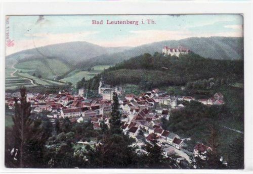 Leutenberg Leutenberg i. Thür. mit Gesamtansicht gelaufen von 1906. Leichter Stempeldurchdruck, leicht fleckig, sonst gut erhalten.