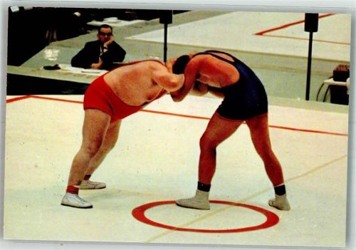 Tokyo 1964 Ringen Schwergewicht Informationskarte Bildserie Olympischer Sport-Verlag