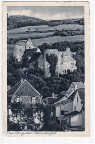 Münstereifel mit Burg gelaufen von 1929. Leicht bügig, leicht fleckig, sonst gut erhalten