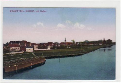 Riesa Riesa mit Hafen im Stadtteil Gröba ungelaufen Gute Erhaltung.