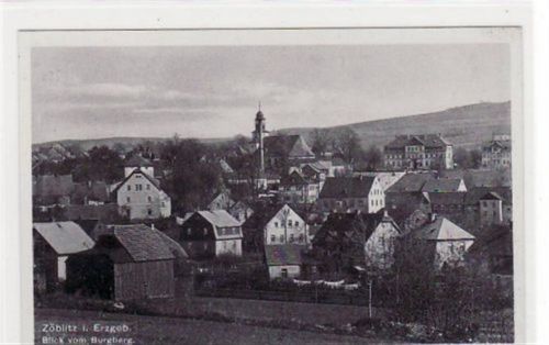 Zöblitz Zöblitz mit Blick vom Burgberg gelaufen von 1937. Gute Erhaltung.