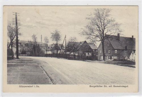 Göppersdorf i. Sa. Burgstädter Straße Gemeindegut gelaufen am 23.05.1947. Gute Erhaltung.