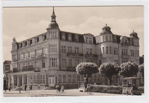 Zinnowitz Ostseebad Zinnowitz / Usedom mit Erholungsheim Glückauf. FDGB-Feriendienst IG Wismut gelaufen 1963. Leichter Stempeldurchdruck. Leichter Knick rechts, sonst gut erhalten