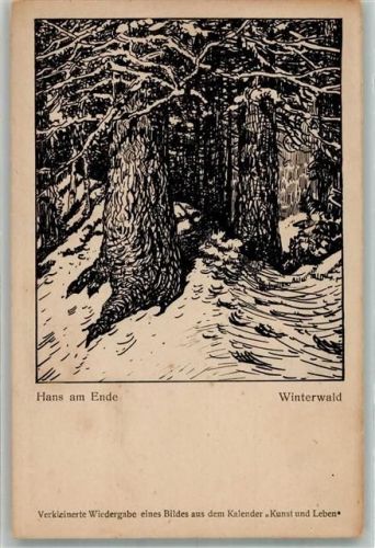 sign. Ende Hans am Winterwald