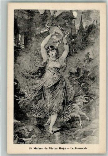 Victor Hugo Ziege Tanz Frau La Esmeralda sign. Voillemot