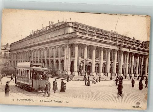Bordeaux 1926 Theater Straßenbahn