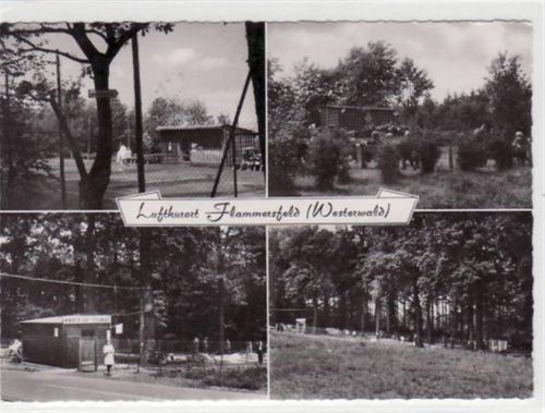 Flammersfeld im Westerwald mit 4 Abbildungen gelaufen von 1968. Leicht bügig, sonst gut erhalten