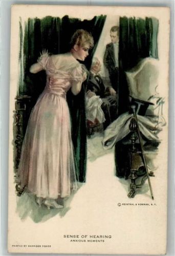 Elegante junge Frau lauscht Mode Reinthal & Newman No. 703