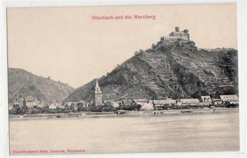 Braubach Braubach am Rhein mit Gesamtansicht und Marksburg ungelaufen Gute Erhaltung.