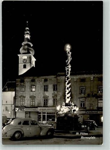 St. Pölten Auto Denkmal Säule Herrenplatz