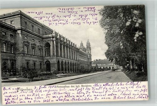 München 1903 Adelskorrespondenz Festsaalbau kgl. Residenz