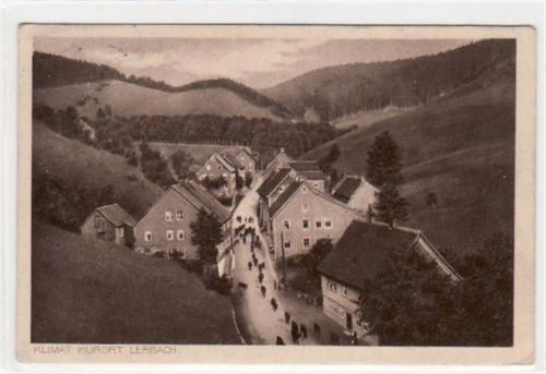 Lerbach. Straßenpartie gelaufen, 1915 kleiner Knick oben und unten links, leichte Stempelspuren, sonst gut erhalten
