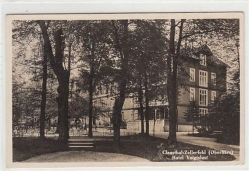 Clausthal-Zellerfeld Clausthal - Zellerfeld ( Oberharz ). Hotel Voigtslust gelaufen, 1930. Gute Erhaltung.
