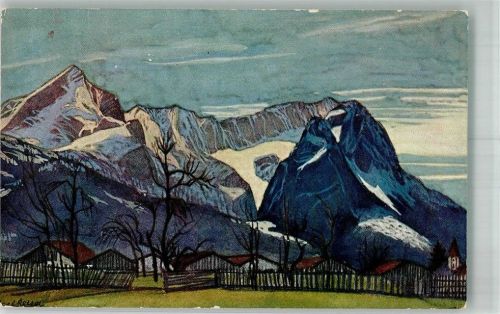 Partenkirchen 1912 sign. Reiser Zugspitze