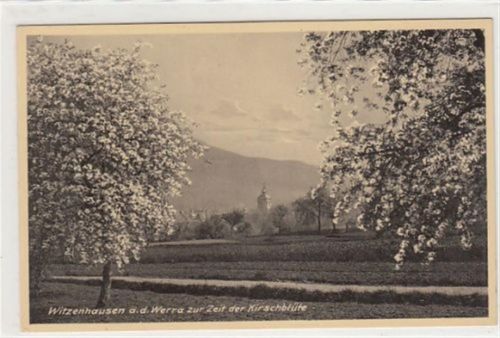 Witzenhausen Witzenhausen an der Werra zur Zeit der Kirschblüte. ungelaufen handschriftliches Datum von 1934. Gute Erhaltung.