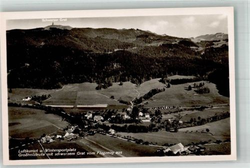 Großholzleute 1937 Fliegeraufnahme des Ortes mit Schwarzem Grat