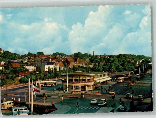 24937 W2390 Flensburg Foto AK ZOB Omnibus-Bahnhof